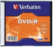 rhat lemez DVD-R Verbatim manyag norml tokos 4,7 GB 16x