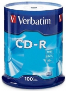 rhat lemez CD-R Verbatim hengeres 100 db-os 700 mb, 52x