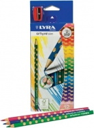 Sznes ceruza kszlet hromszglet Lyra Groove slim 12 db-os + ajndk hegyez