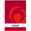 Notesz X-Book spirlos A/6-os kocks 50 lapos. 10x15 cm-es