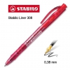 Stabilo Liner 308 oldalt nyomgombos manyag golystoll piros sznben.