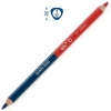 Sznes ceruza Edu3 vastag hromszg test, kt vg piros-kk